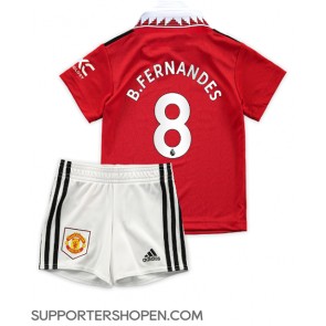 Manchester United Bruno Fernandes #8 Hemmatröja Barn 2022-23 Kortärmad (+ korta byxor)